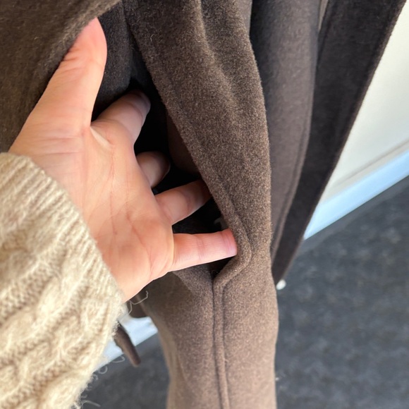 Lauren Ralph Lauren Brown Coat with Faux Fur Collar - Picture 5 of 11